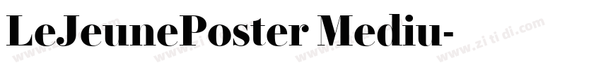 LeJeunePoster Mediu字体转换